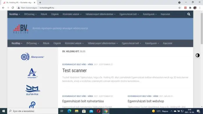 Megújultak a Bv. Holding Kft. és tagvállalatainak honlapjai