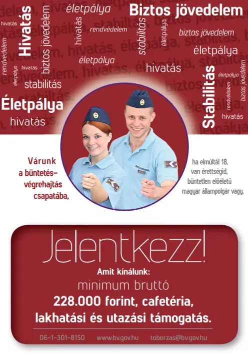 Új munkatársakat keres a büntetés-végrehajtás